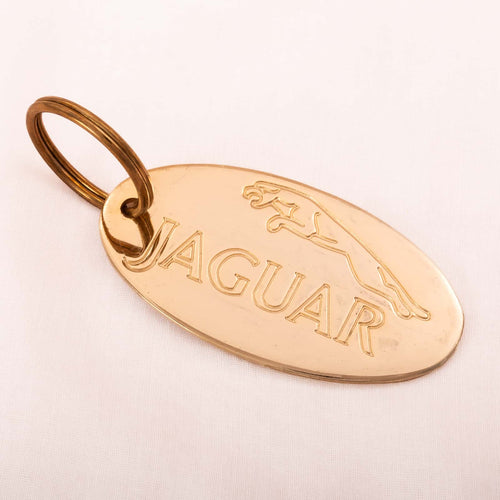 Gold-plated JAGUAR key ring