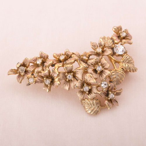 MARVELLA seltene Blüten Brosche von 1950