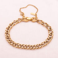 MONET vergoldetes Kettenglieder Armband für Charms