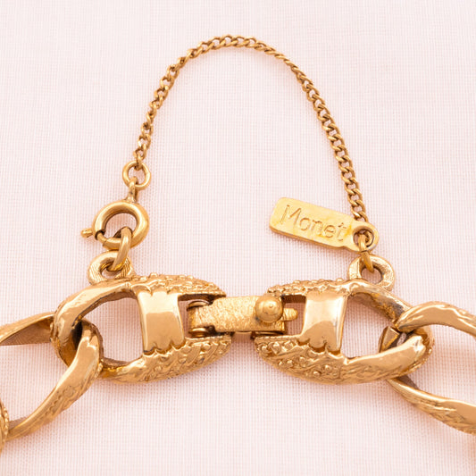 Monet-vergoldetes-Armband-Verschluss-Signatur