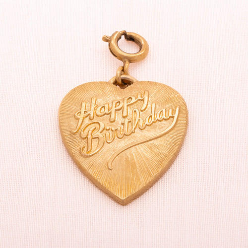 MONET Gold Plated Heart Charm Pendant Birthday Gift