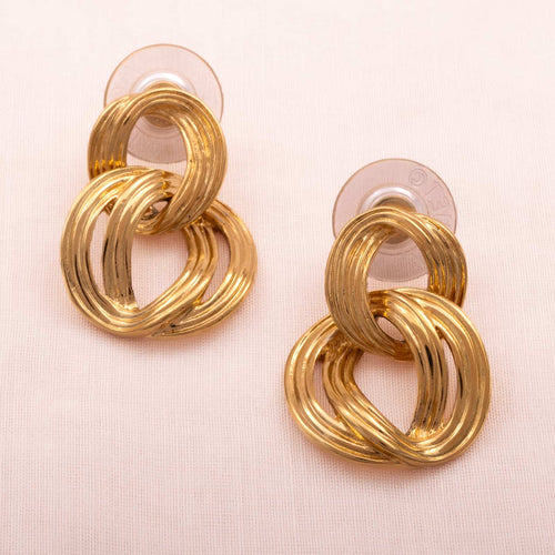 Monet gold plated chain link earrings