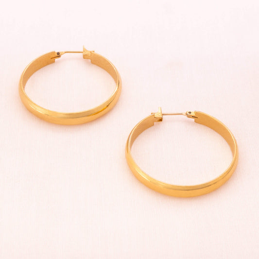 Monet-klassische-vergoldete-Kreolen-Ohrringe