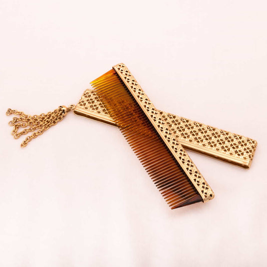 Napier-seltener-Kamm-im-Metall-Etui-60er-Jahre