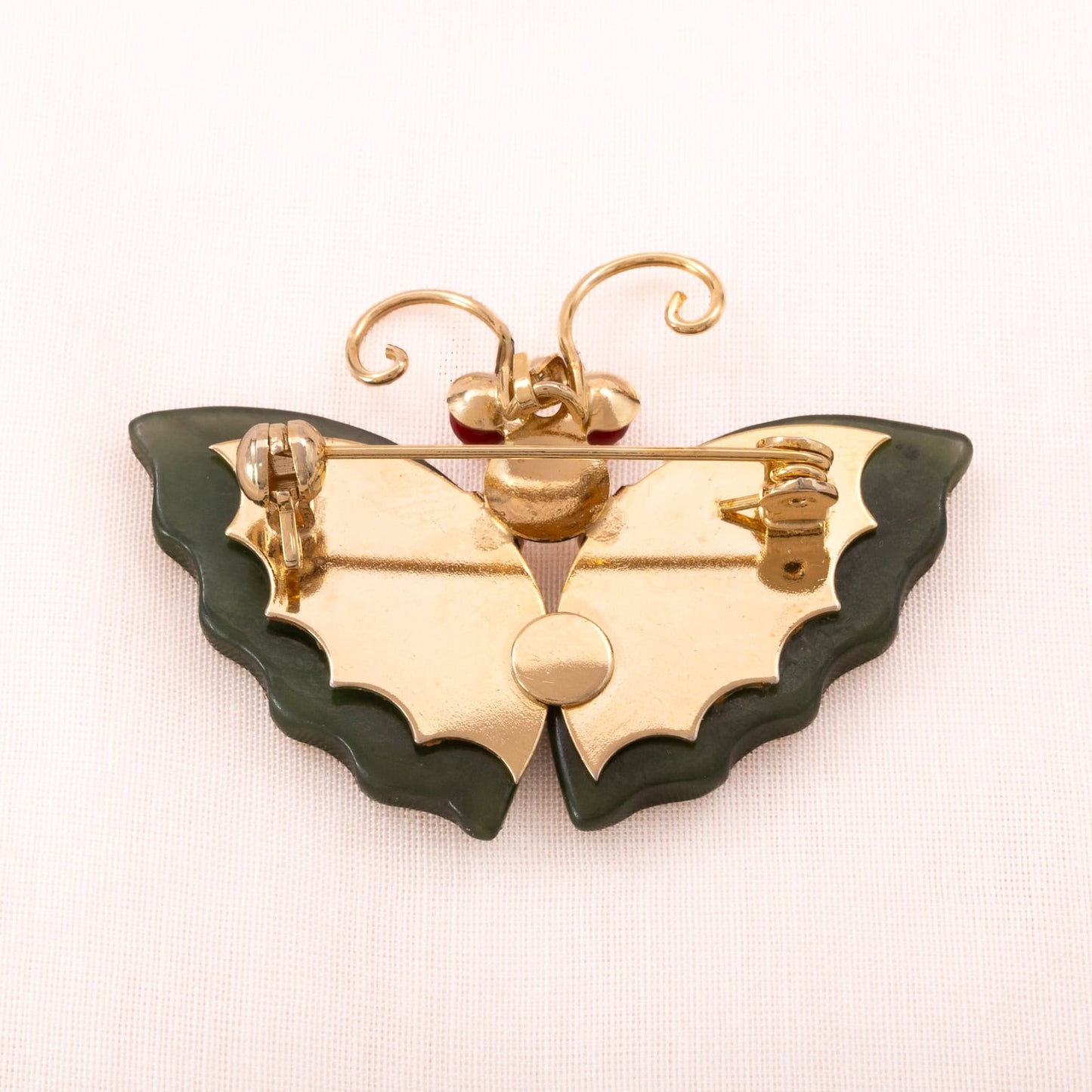 Vergoldete-Schmetterling-Brosche-Rückseite