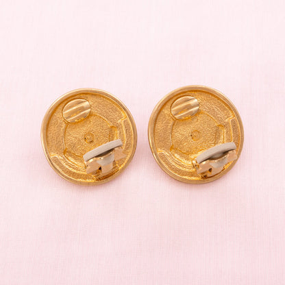 Swarovski-runde-Ohrringe-vergoldete-Rückseiten-Schwan-Signatur