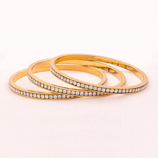 Swarovski-Armreifen-Set-von-3-vergoldet-Kristall-besetzt