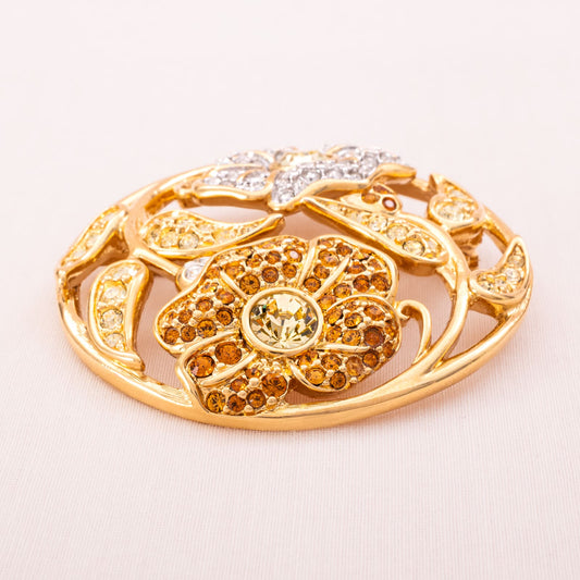 Swarovski-große-Blumen-Brosche-Jahresedition-Harmonie-2001