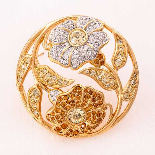 Swarovski-große-Blumen-Brosche-Jahresedition-Harmonie-2001