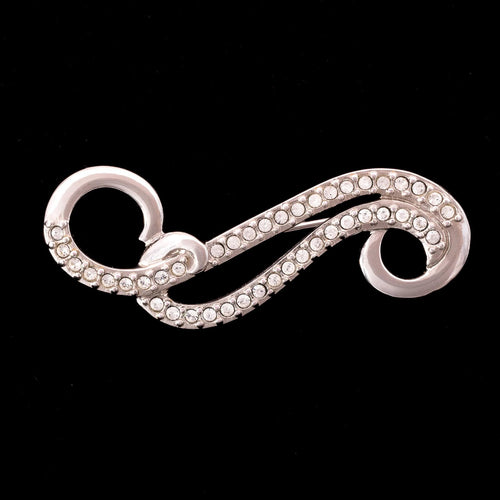 SWAROVSKI elegant geschwungene Brosche