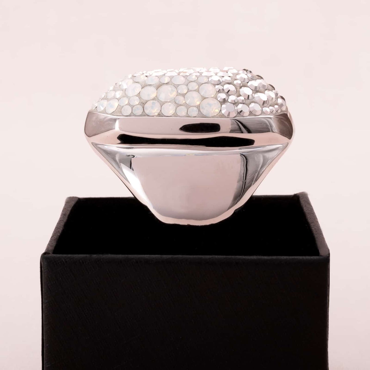 Swarovski-droßer-Designer-Ring-graue-Kristalle