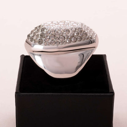 Swarovski-droßer-Designer-Ring-graue-Kristalle