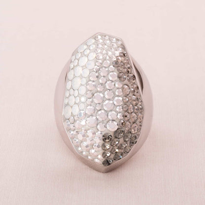 Swarovski-droßer-Designer-Ring-graue-Kristalle