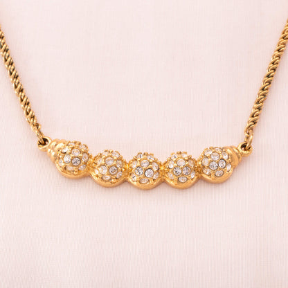 Swarovski-vergoldete-Halskette-Kristall-besetzter-Anhänger