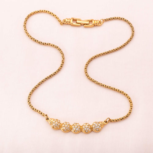SWAROVSKI elegante Halskette vergoldet und Kristall besetzt