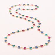 SWAROVSKI gold-plated necklace with colorful crystals
