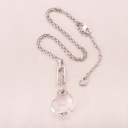 Swarovski-Halskette-großer-Kristalltropfen-Anhänger