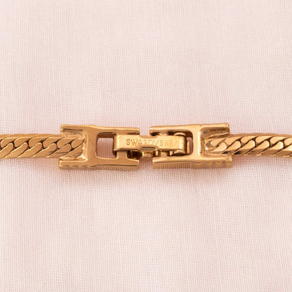 Swarovski-vergoldete-Halskette-Verschluss-Signatur