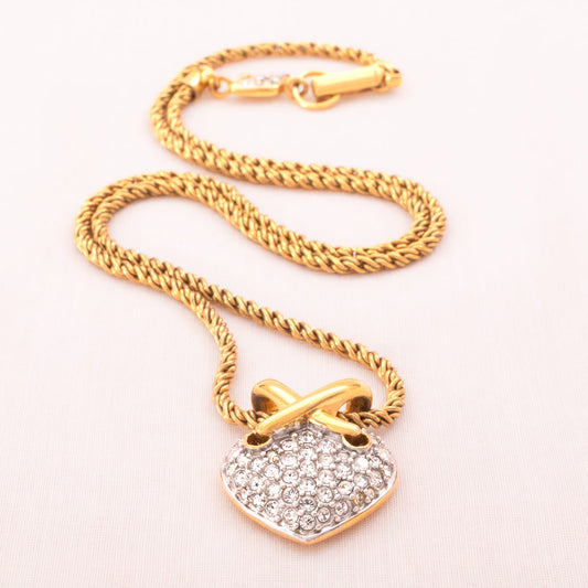 Swarovski-Halskette-vergoldet-mit-Kristall-Herz-Anhänger