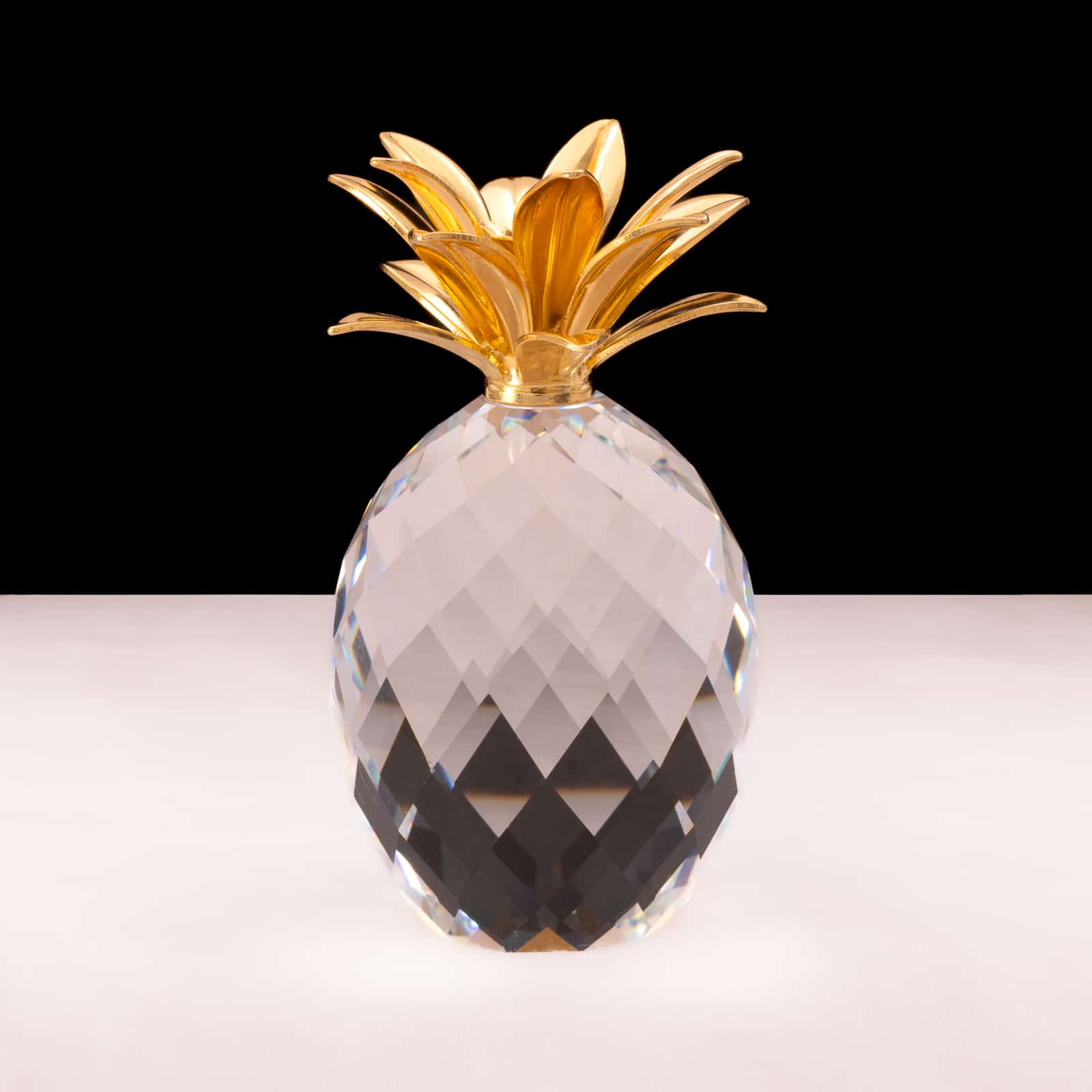 Swarovski-glitzerde-Kristall-Ananas-vergoldete-Blätter