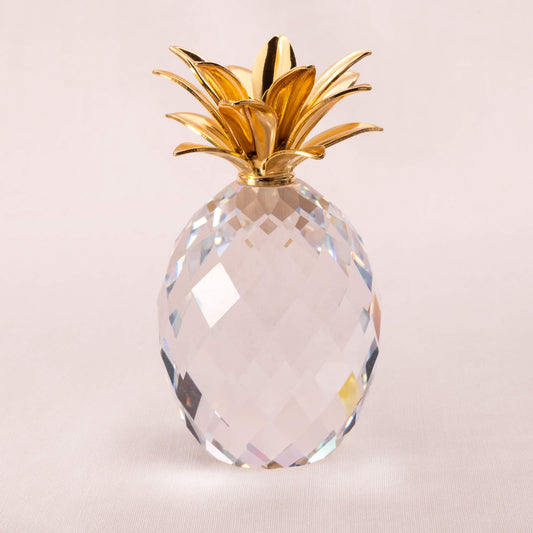 Swarovski-glitzerde-Kristall-Ananas-vergoldete-Blätter
