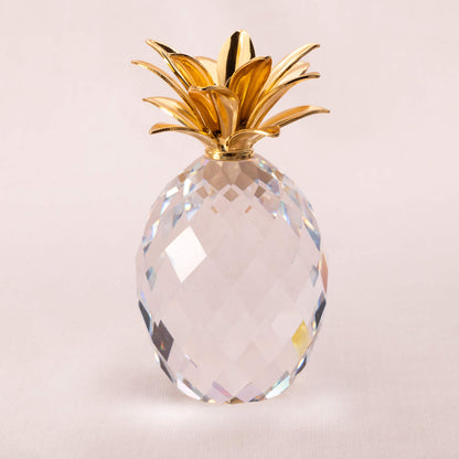 Swarovski-glitzerde-Kristall-Ananas-vergoldete-Blätter