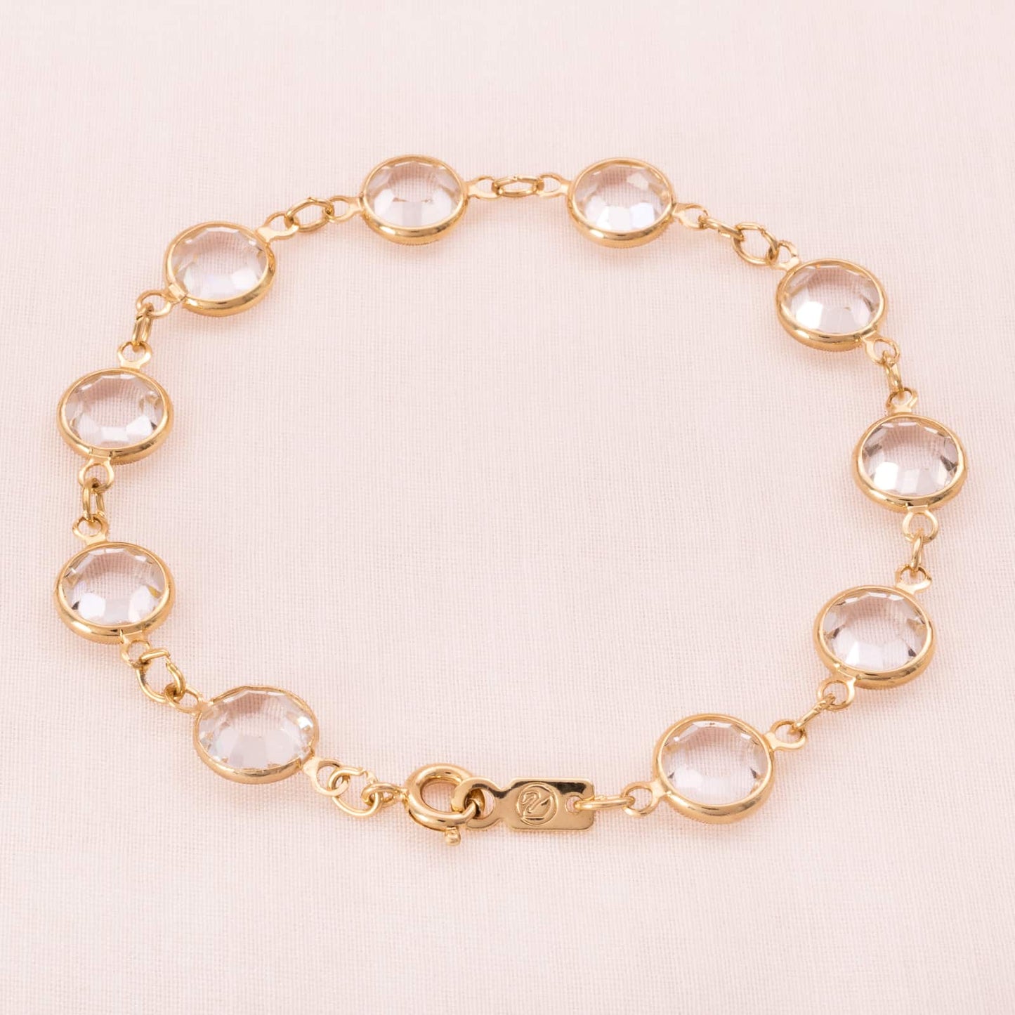 Swarovski-vergoldetes-Kristall-Armband-Lünette-Fassung