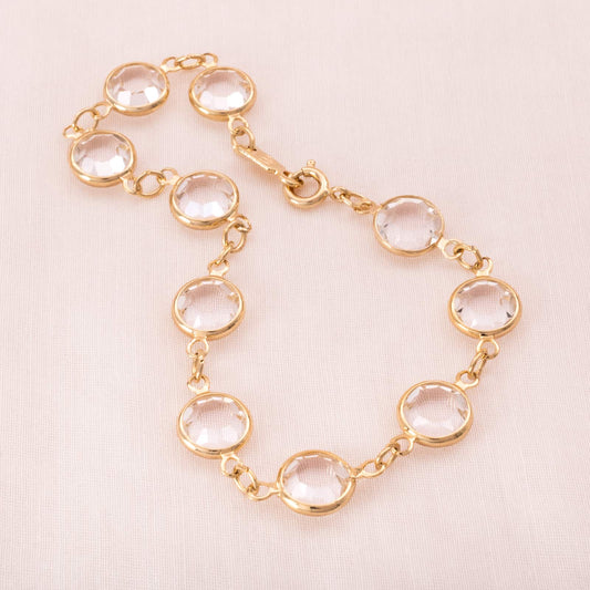 Swarovski-vergoldetes-Kristall-Armband-Lünette-Fassung