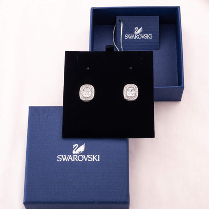 Swarovski-rhodinierte-Ohrringe-mit-Kristallen-im-Ceylon-Schliff-in-Originalverpackung