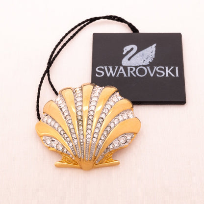 SWAROVSKI vergoldete Muschel-Brosche
