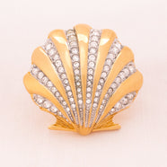 SWAROVSKI vergoldete Muschel-Brosche
