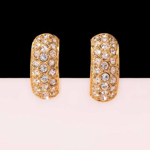 SWAROVSKI gold-plated crystal hoop earrings