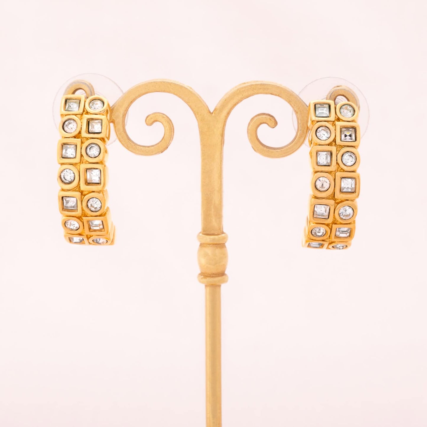 SWAROVSKI half hoop earrings adorned with crystals