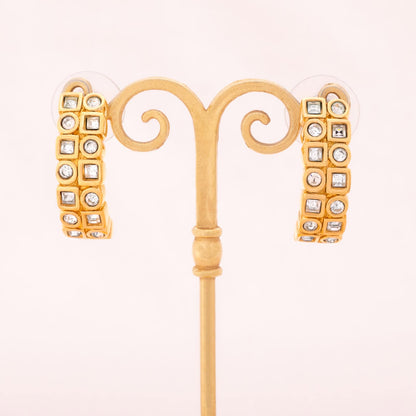 SWAROVSKI half hoop earrings adorned with crystals