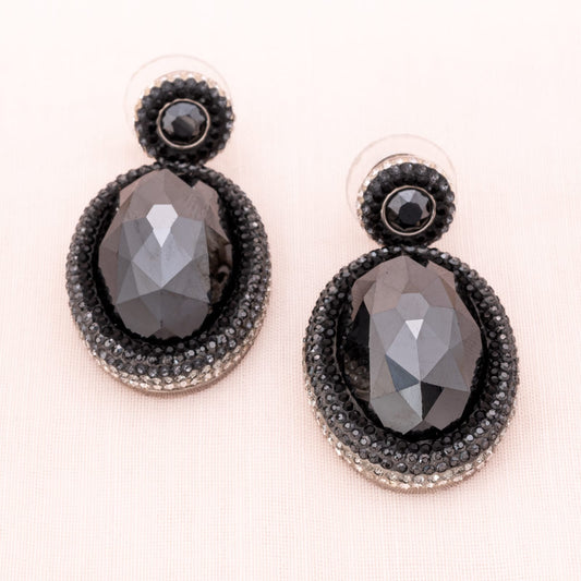 Swarovski-schwarze-Ohrringe-ovale-glitzernde-Kristall-Hänger