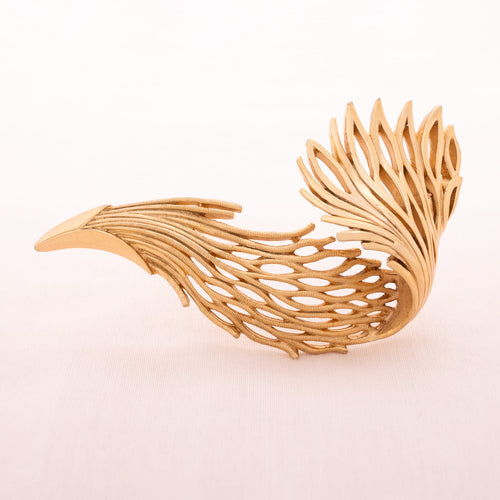 TRIFARI floral brooch gold plated