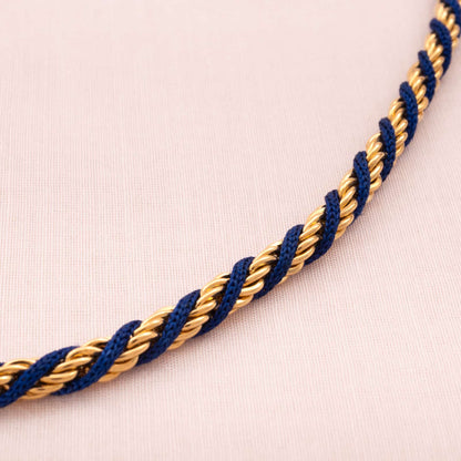 Trifari-blaue-Kordel-Halskette-maritim
