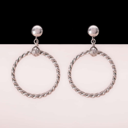 TRIFARI silver-tone hoop earrings
