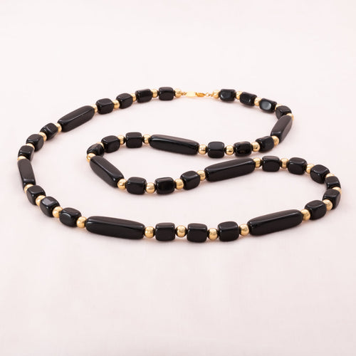 TRIFARI black necklace from the 80s