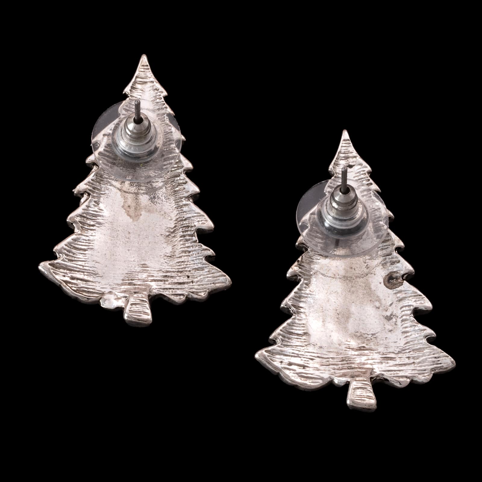 Silberfarbene-Weihnachtsbaum-Ohrringe-Rückseiten