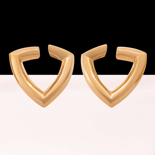 YSL Yves Saint Laurent vergoldete Ohrclips