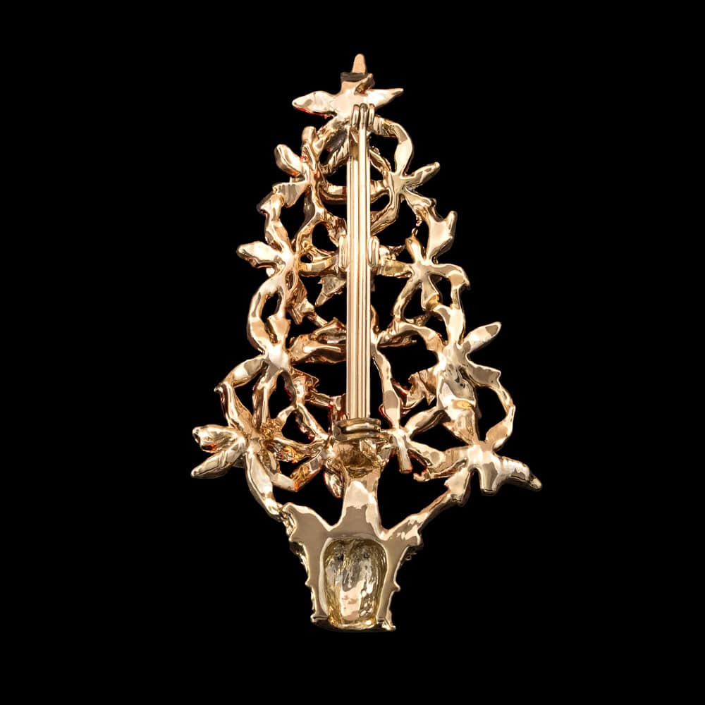 Weihnachtsbaum-Brosche-gildfarbene-Rückseite
