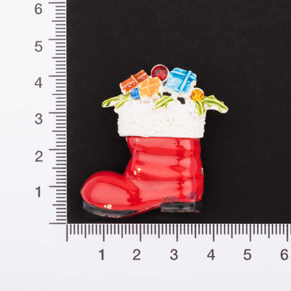 Art-Vintage-Weihnachtsbrosche-Santas-Stiefel