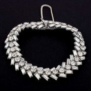 Albert WEISS strass bracelet with baguette stones