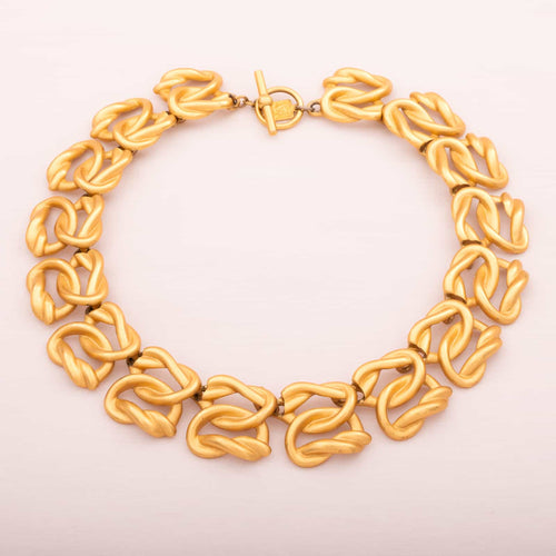 ANNE KLEIN matt gold-plated necklace from the 1990s