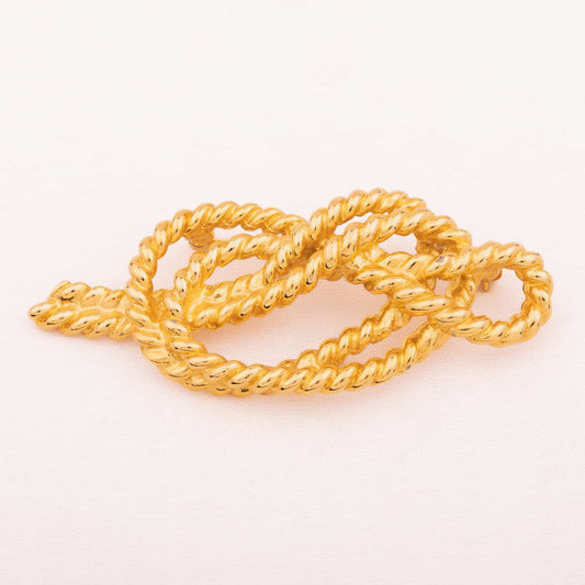 Anne-Klein-vergoldete-knoten-Brosche