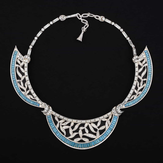 Strass-Collier-mit-blauen-Baguettesteinen