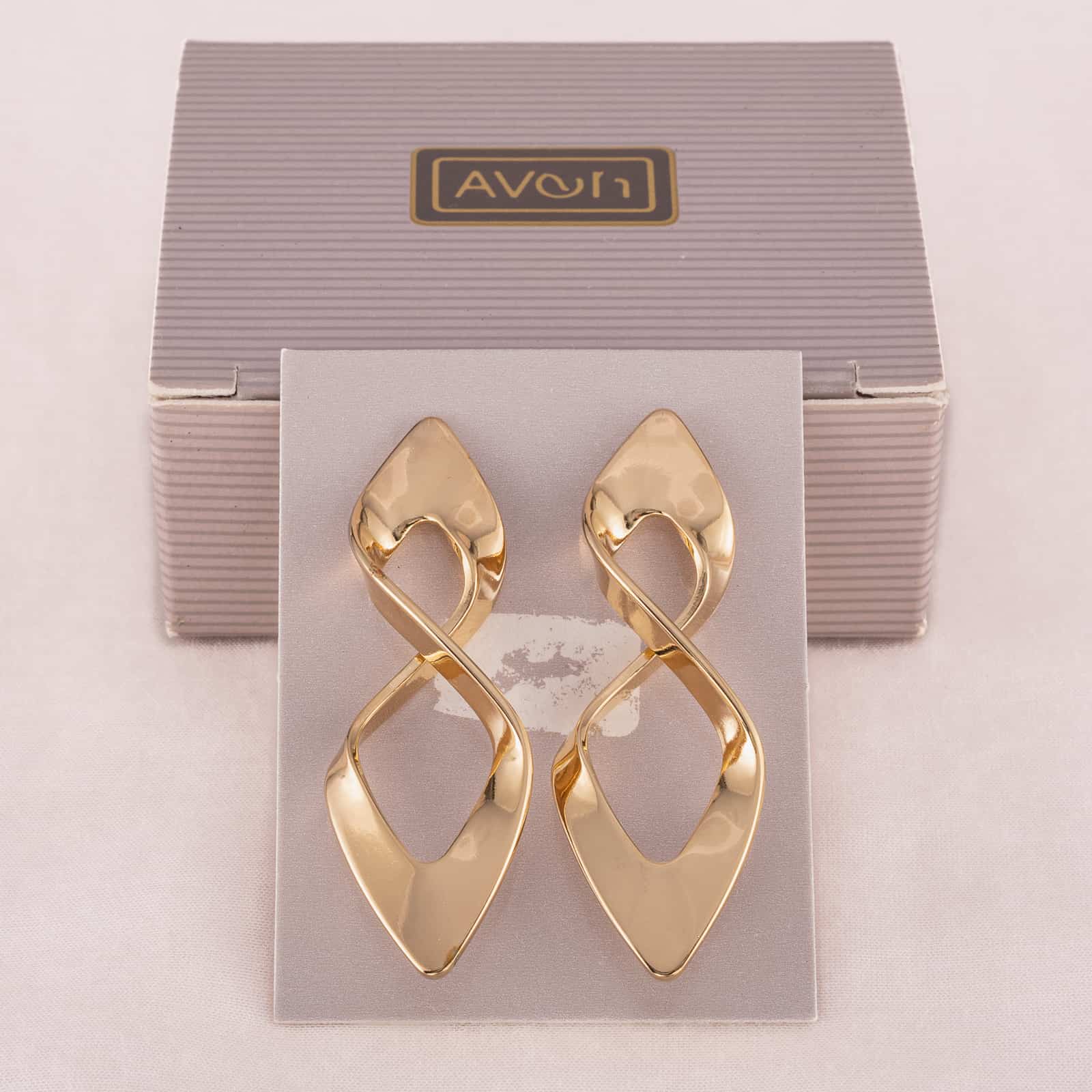 Avon-Fashion-Twist-Ohrringe-Original-1988