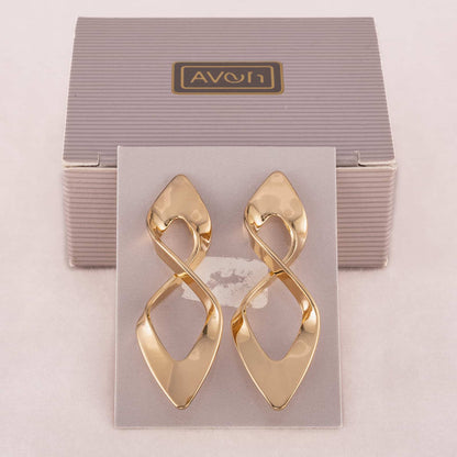 Avon-Fashion-Twist-Ohrringe-Original-1988