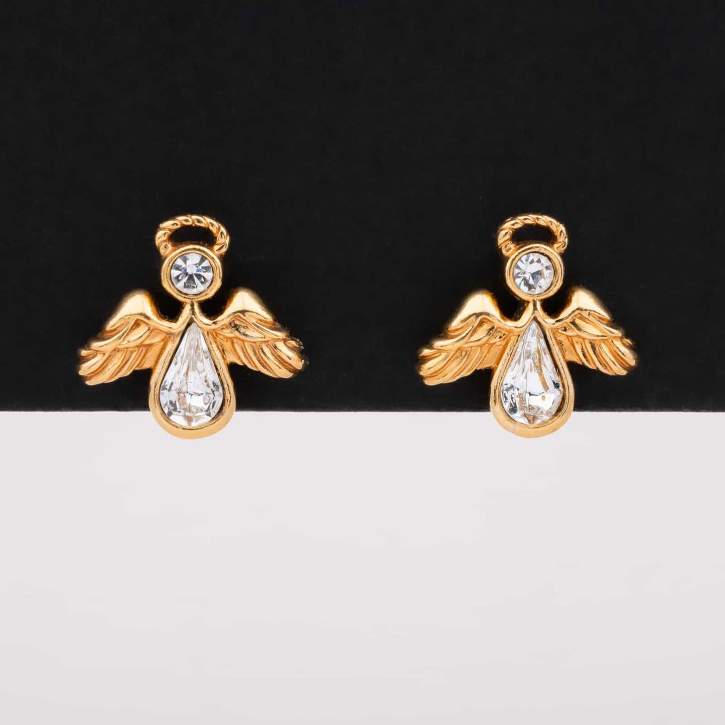 Avon-glitzernde-Engel-Ohrringe